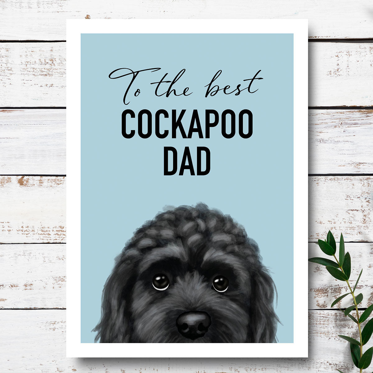 Black Cockapoo - Best Cockapoo Dad Card