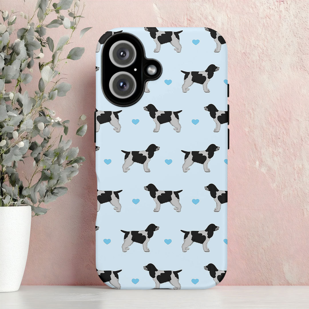 Blue Roan Cocker Spaniels and Hearts iPhone Tough Case