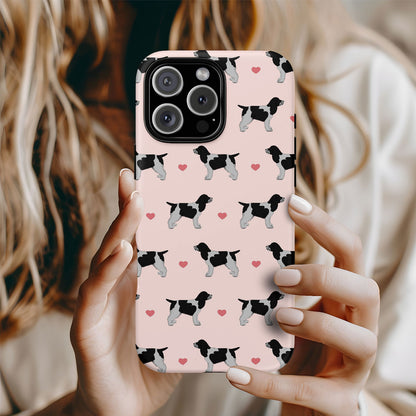 Blue Roan Cocker Spaniels and Hearts iPhone Tough Case