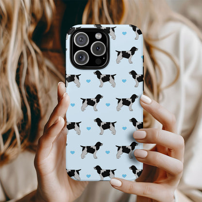 Blue Roan Cocker Spaniels and Hearts iPhone Tough Case