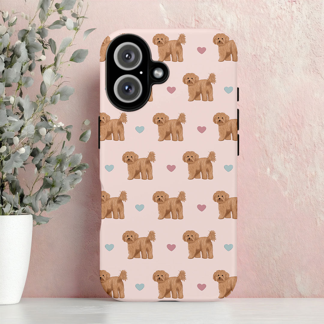 Cavapoos and Hearts iPhone Tough Case