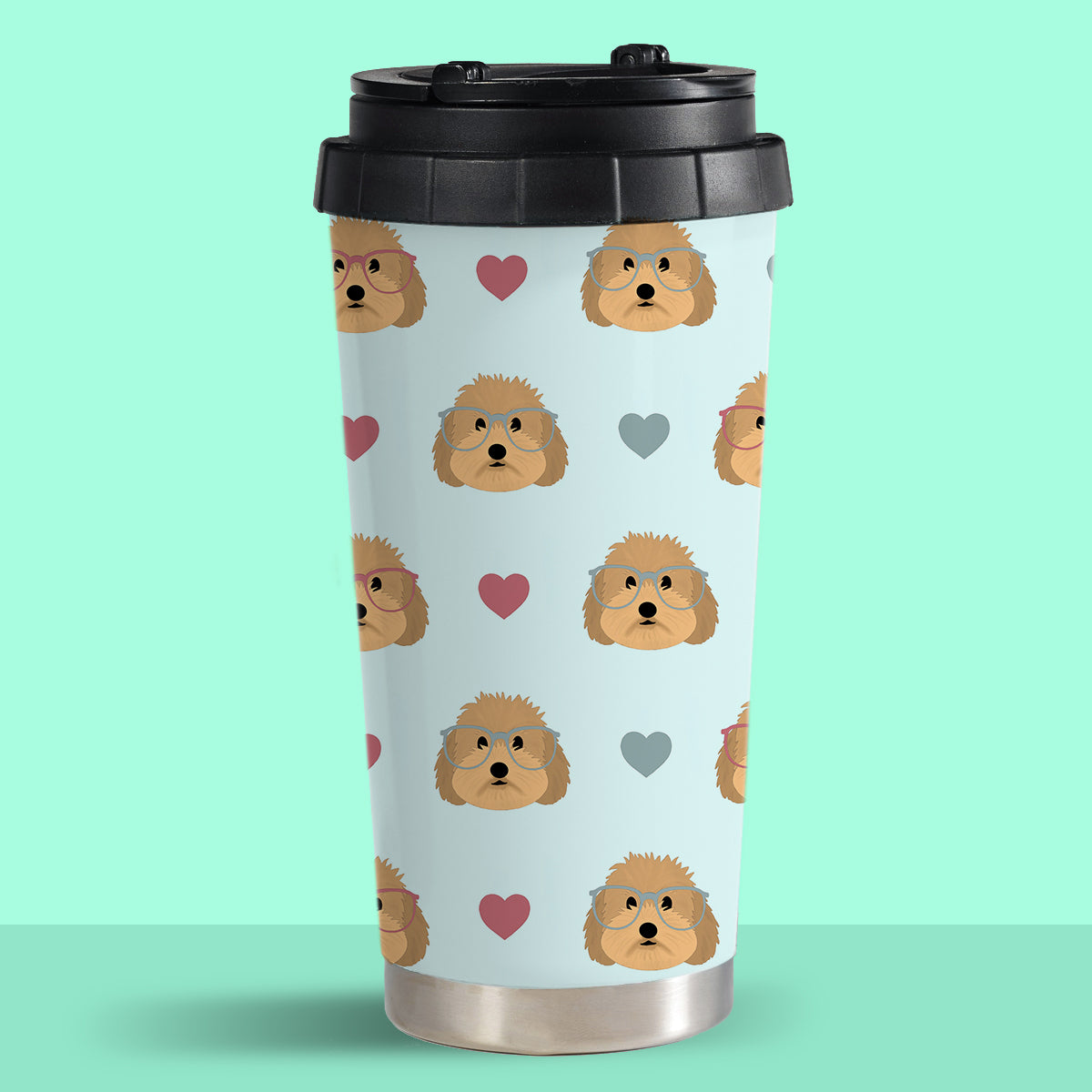 Cockapoos in Glasses Travel Mug