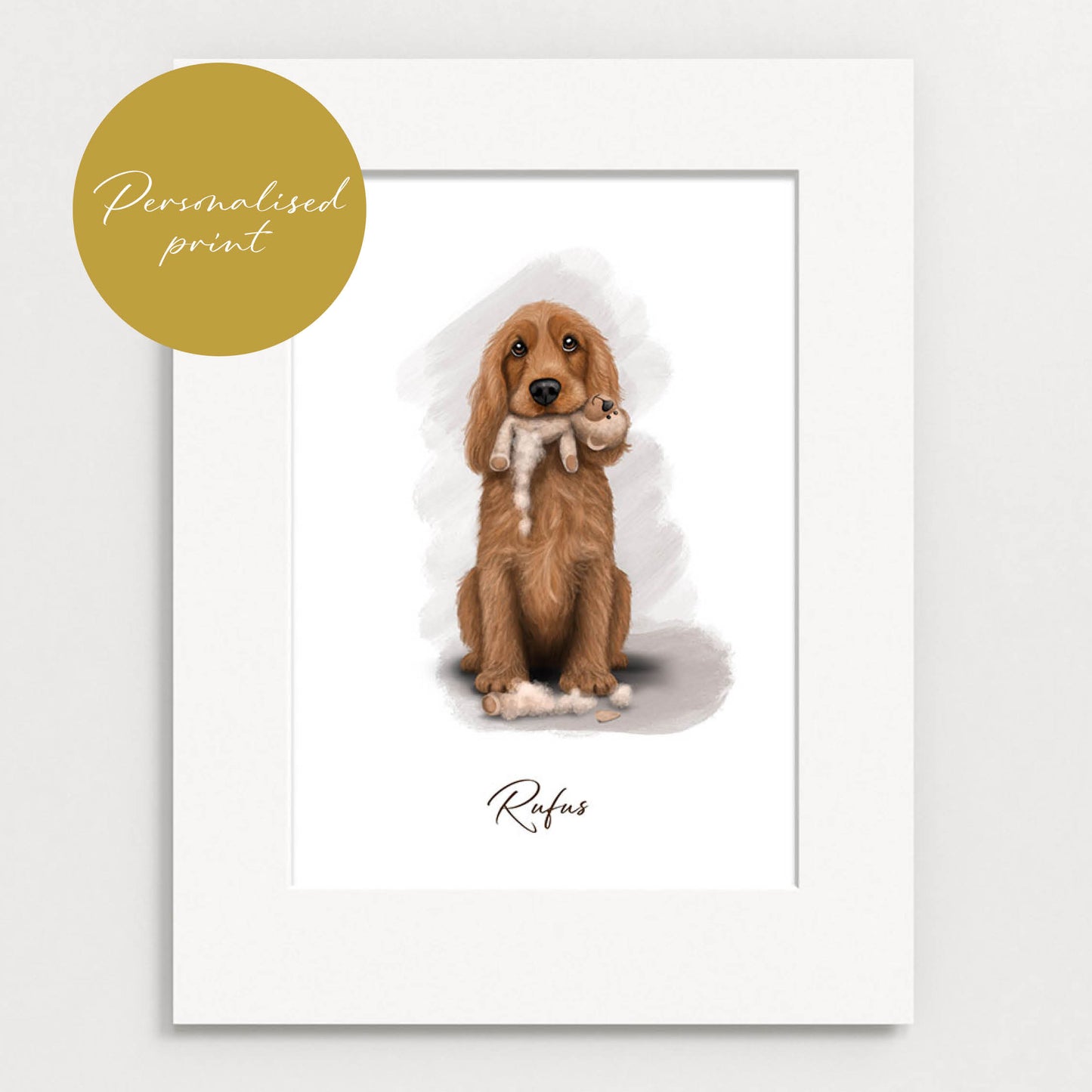 Personalised Cocker Spaniel - RIP Teddy - Mounted
