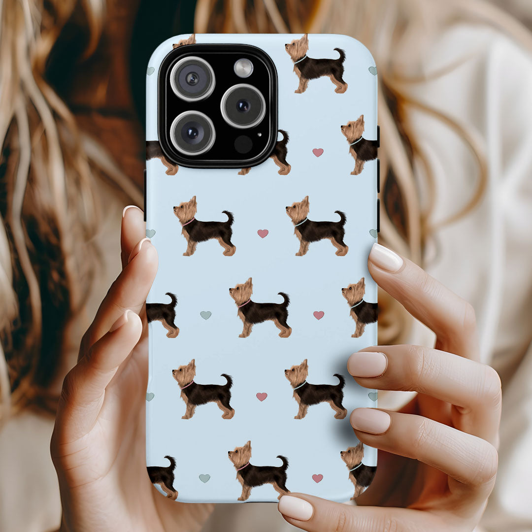 Yorkshire Terriers and Hearts iPhone Tough Case