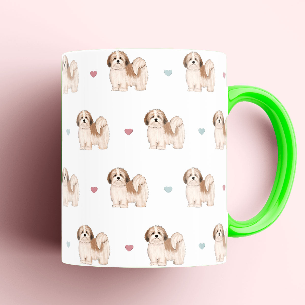 Lhasa Apso and Hearts Mug