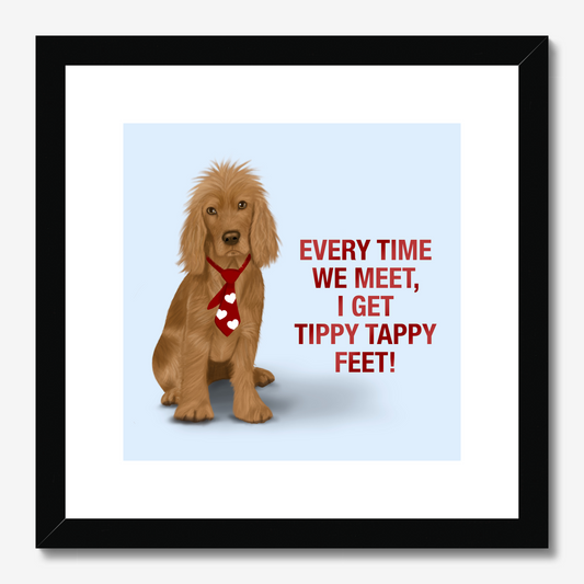 Golden Cocker Spaniel "Tippy tappy" Framed Print