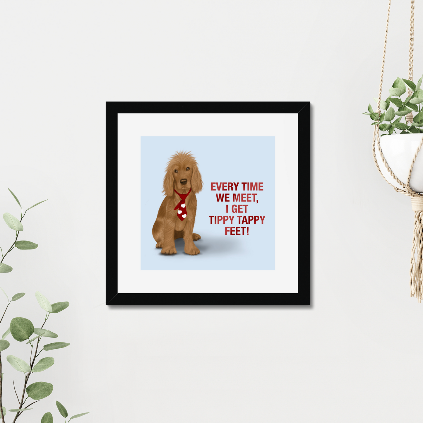 Golden Cocker Spaniel "Tippy tappy" Framed Print