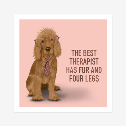 Golden Cocker Spaniel Therapist - Art Print