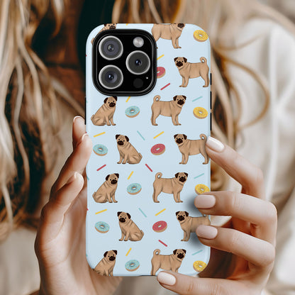 Pugs and Donuts iPhone Tough Case
