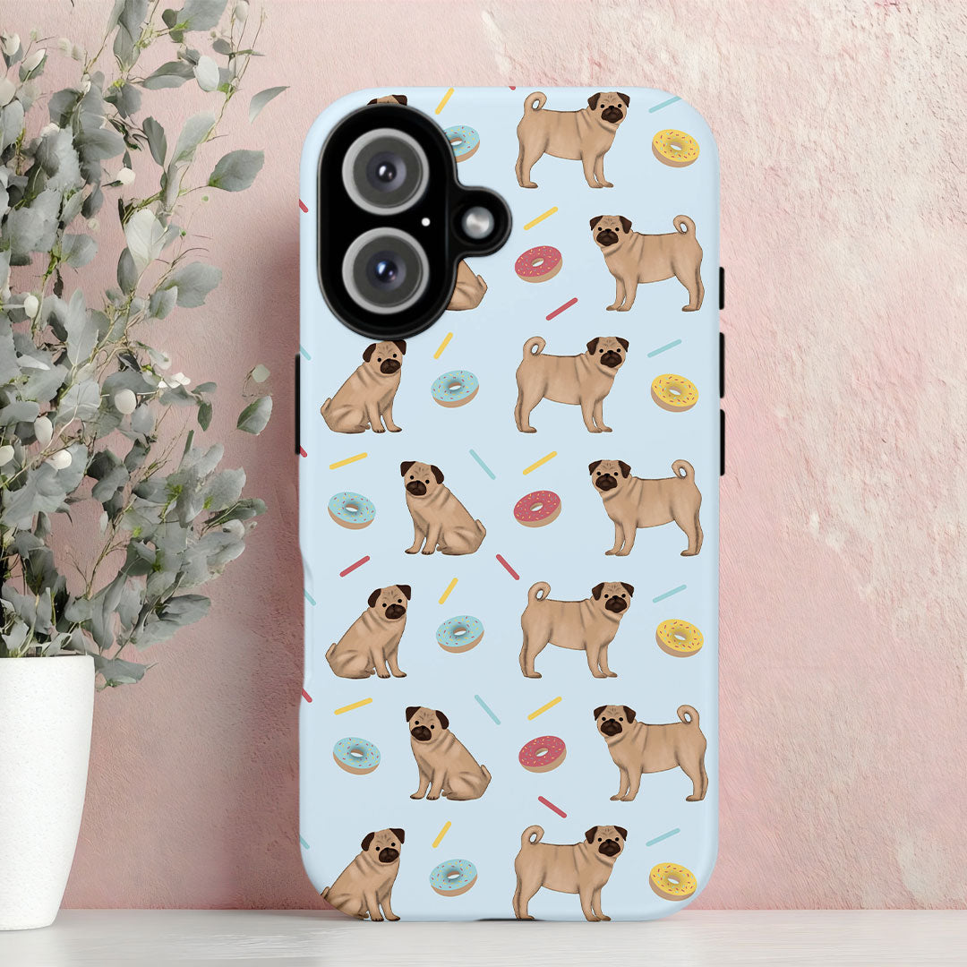 Pugs and Donuts iPhone Tough Case