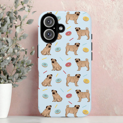 Pugs and Donuts iPhone Tough Case