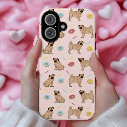 Pugs and Donuts iPhone Tough Case