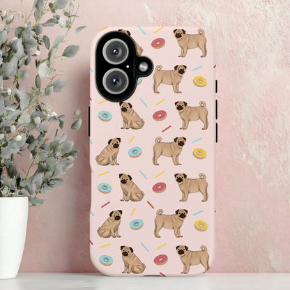 Pugs and Donuts iPhone Tough Case