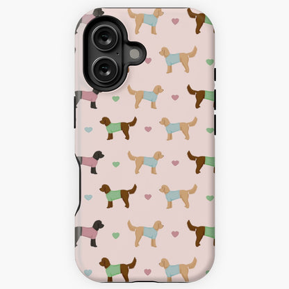 Cockapoos and Hearts iPhone Tough Case
