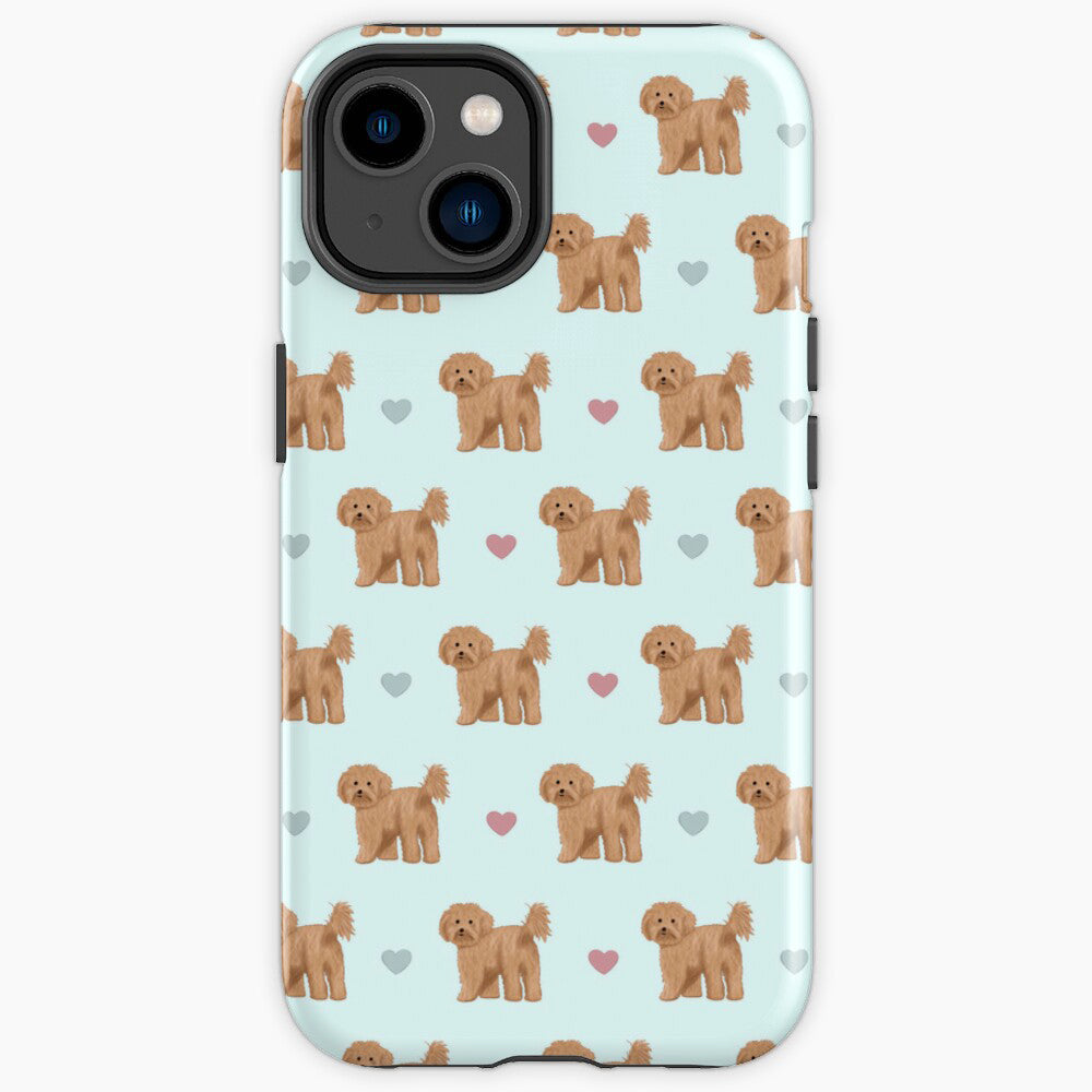 Cavapoos and Hearts iPhone Tough Case