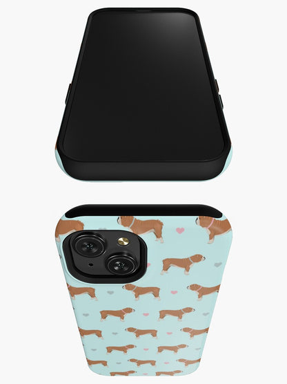 Red and White Bulldogs iPhone Tough Case