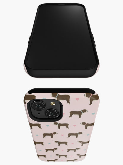 Chocolate and White Bulldogs iPhone Tough Case