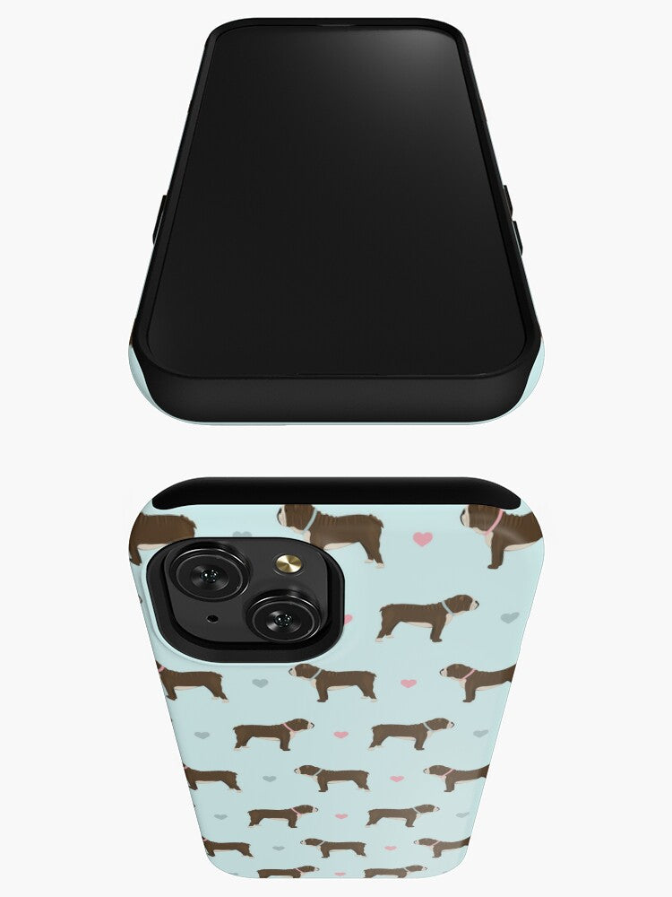 Chocolate and White Bulldogs iPhone Tough Case