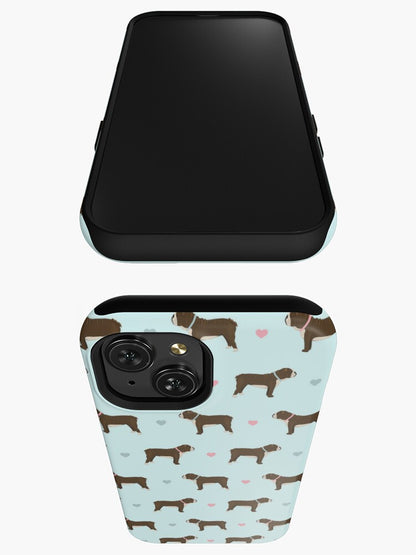 Chocolate and White Bulldogs iPhone Tough Case