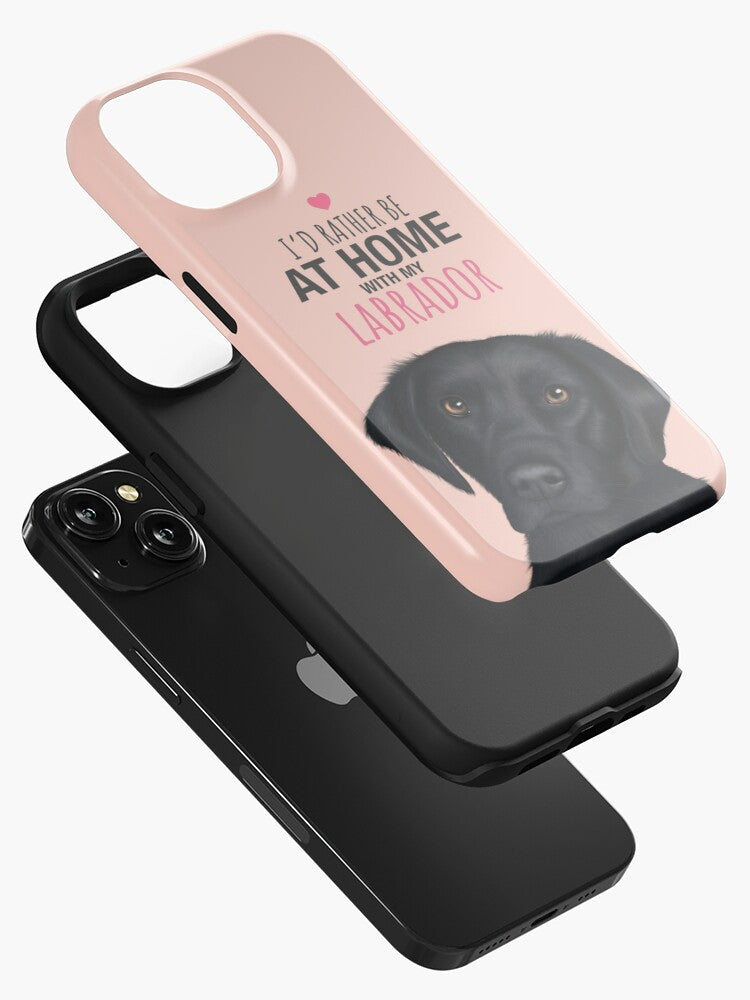 Home with my Black Labrador iPhone Tough Case