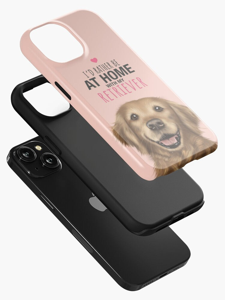 Home with my Golden Retriever iPhone Tough Case
