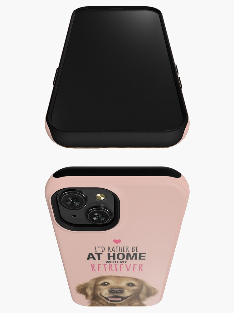 Home with my Golden Retriever iPhone Tough Case