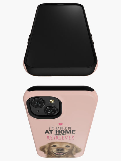 Home with my Golden Retriever iPhone Tough Case