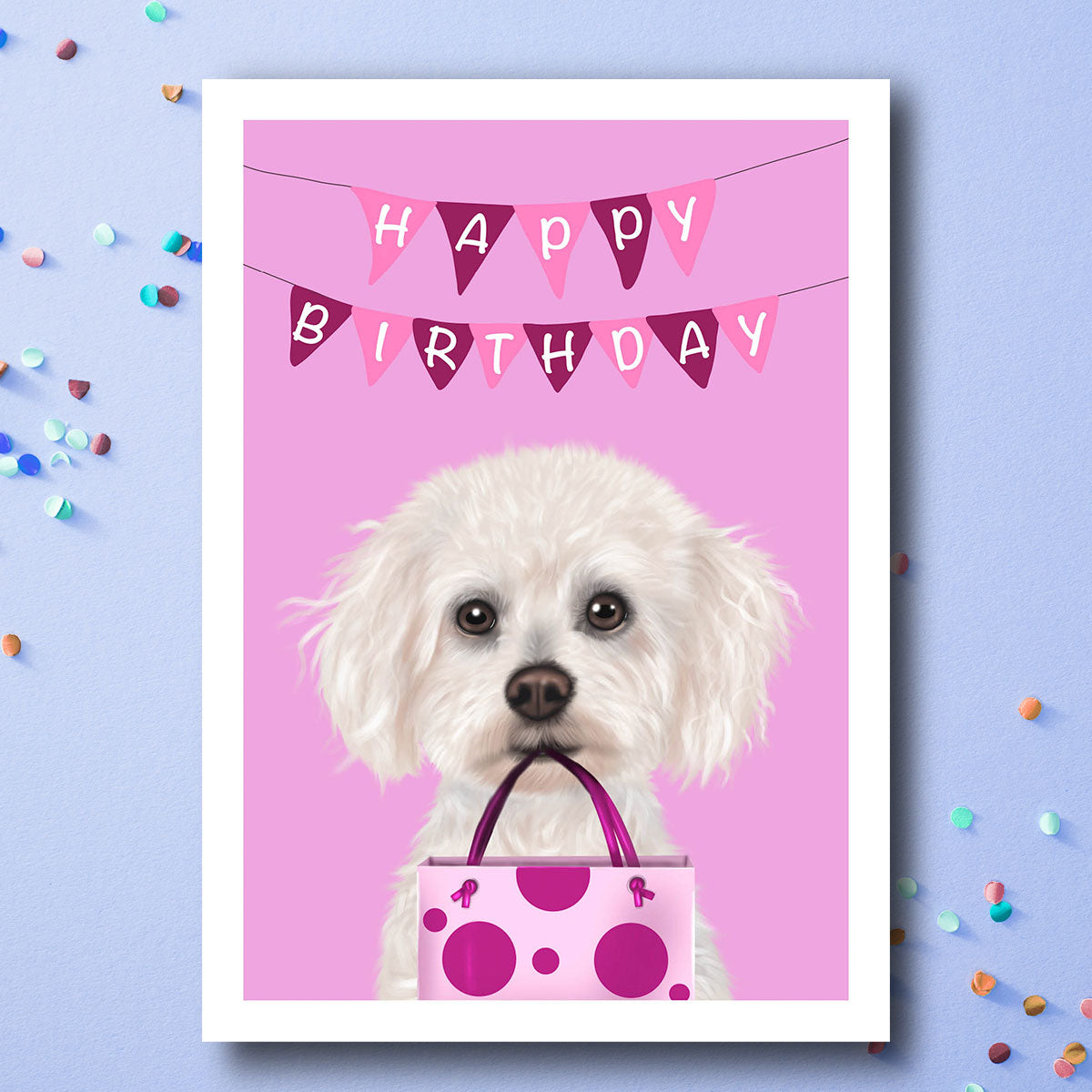 Bichon Frise Birthday Card