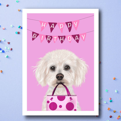 Bichon Frise Birthday Card