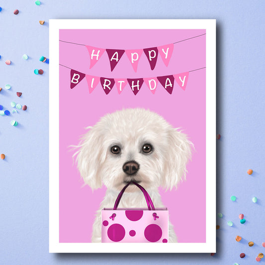 Bichon Frise Birthday Card
