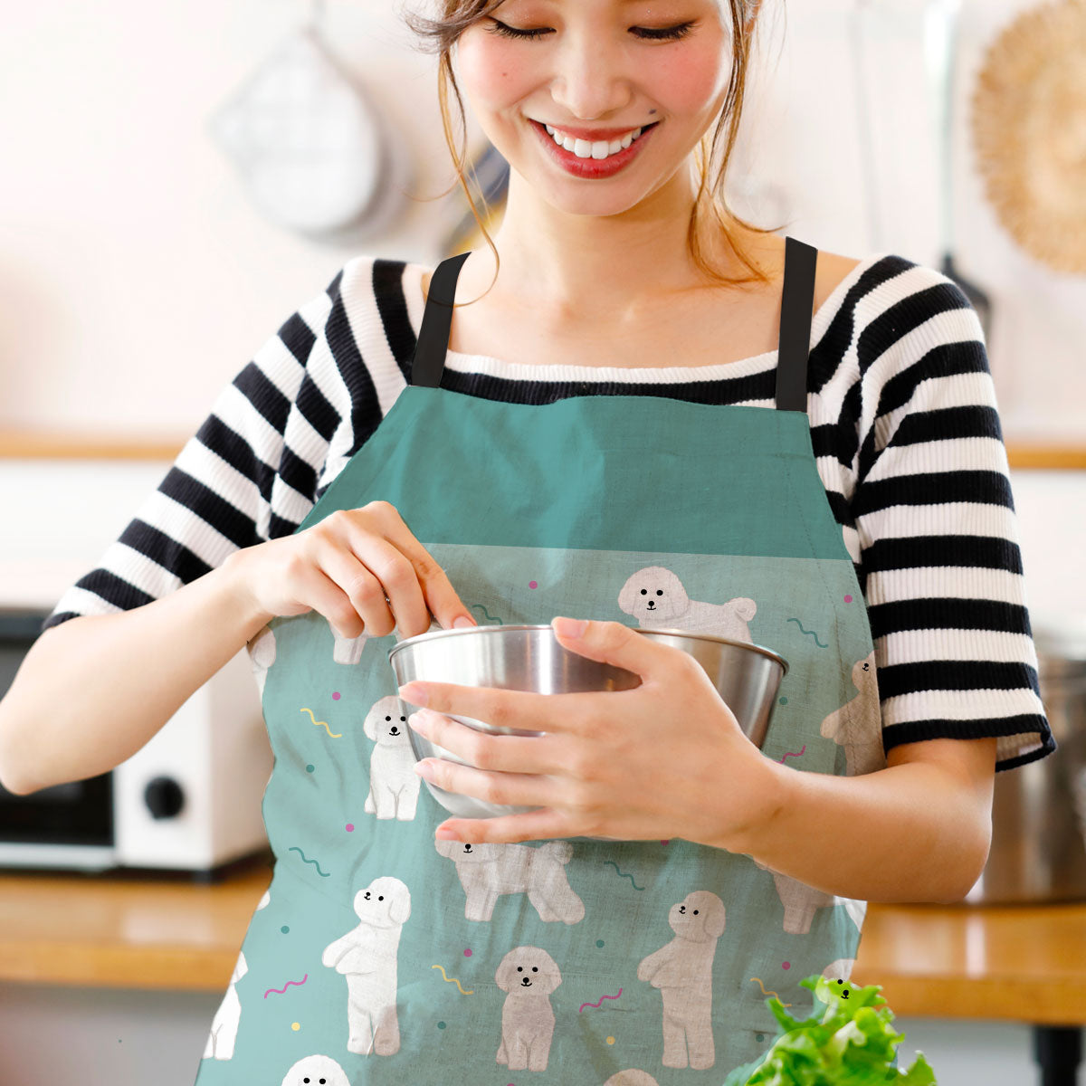 Bichon Frise Pattern Apron