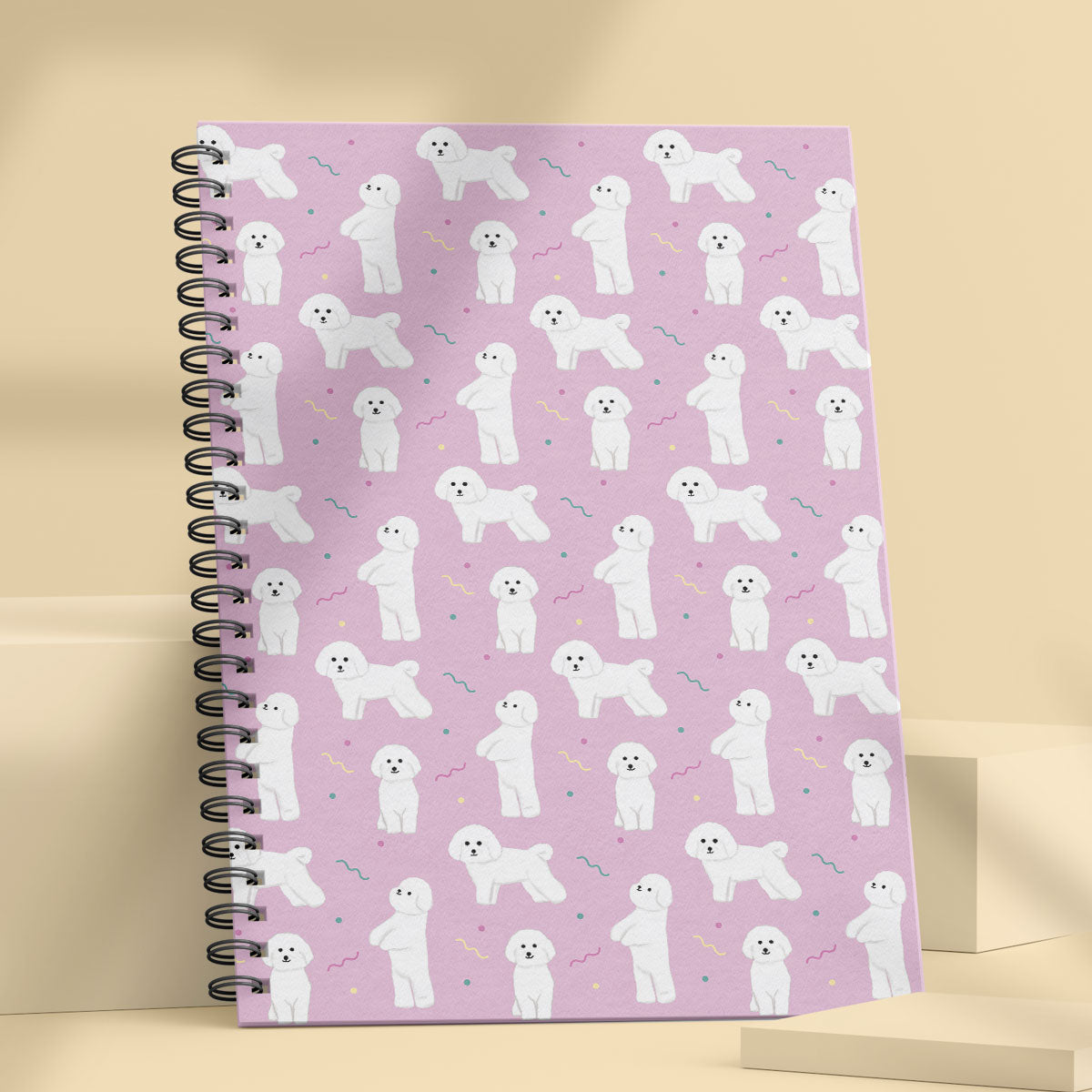 Bichon Frise Patterned Notebook