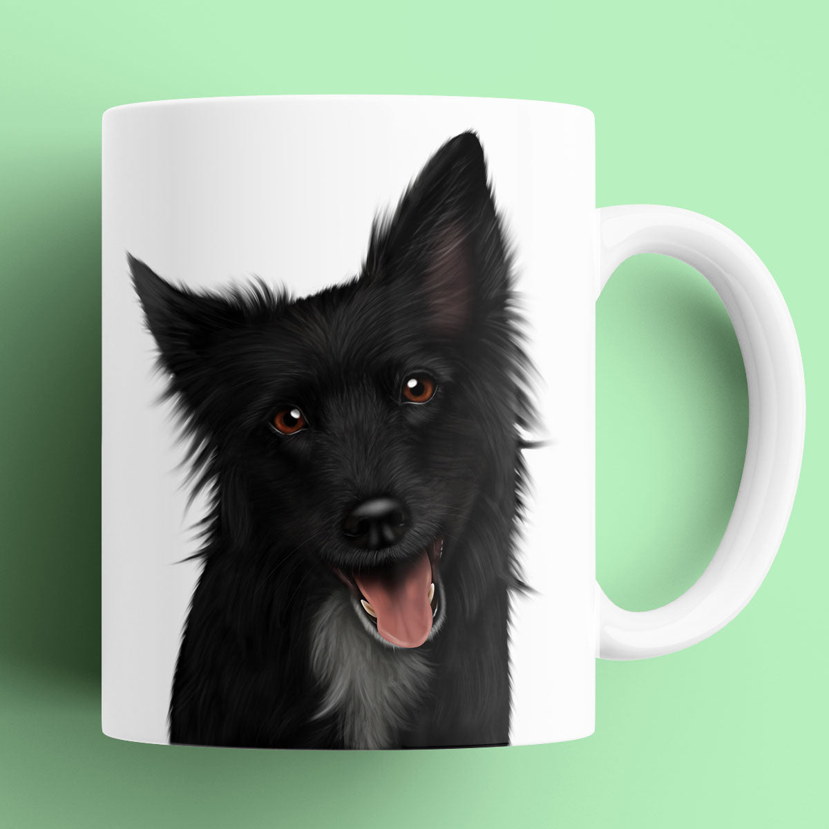 Black Border Collie Mug