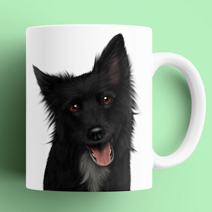 Black Border Collie Mug