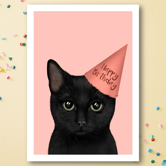 Black Cat Birthday Card