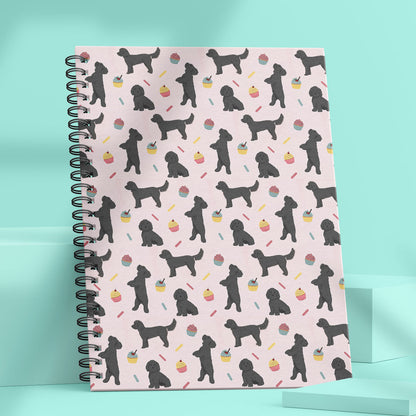 Black Cockapoos and Cupcakes Notebook