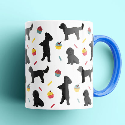 Black Cockapoos and Cupcakes Patterned Mug