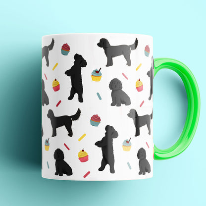 Black Cockapoos and Cupcakes Patterned Mug