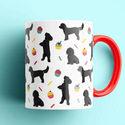 Black Cockapoos and Cupcakes Patterned Mug