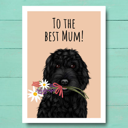Black Cockapoo Best Mum Card