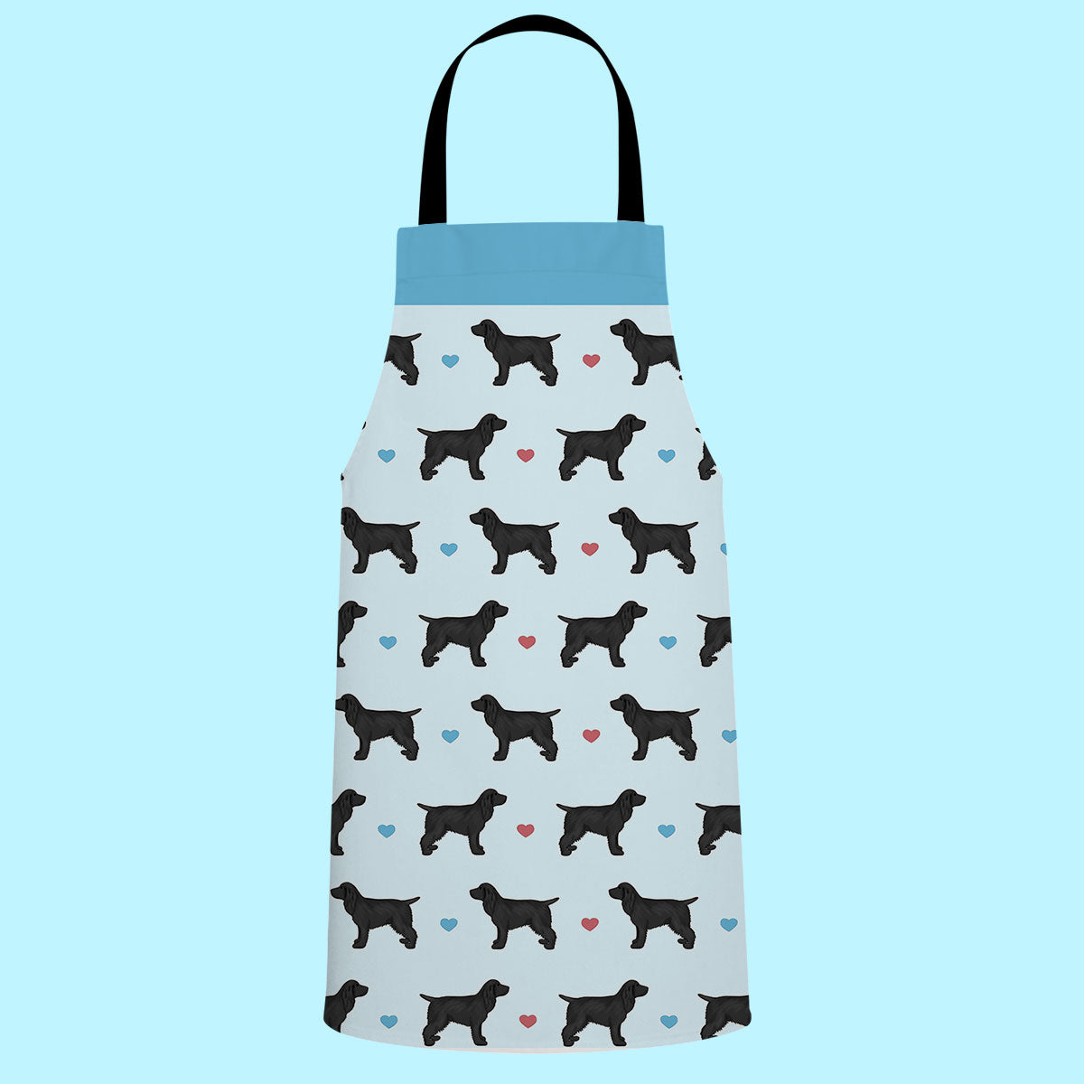 Black Cocker Spaniels and Hearts Apron
