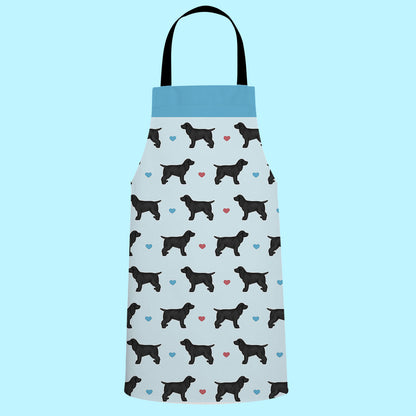 Black Cocker Spaniels and Hearts Apron