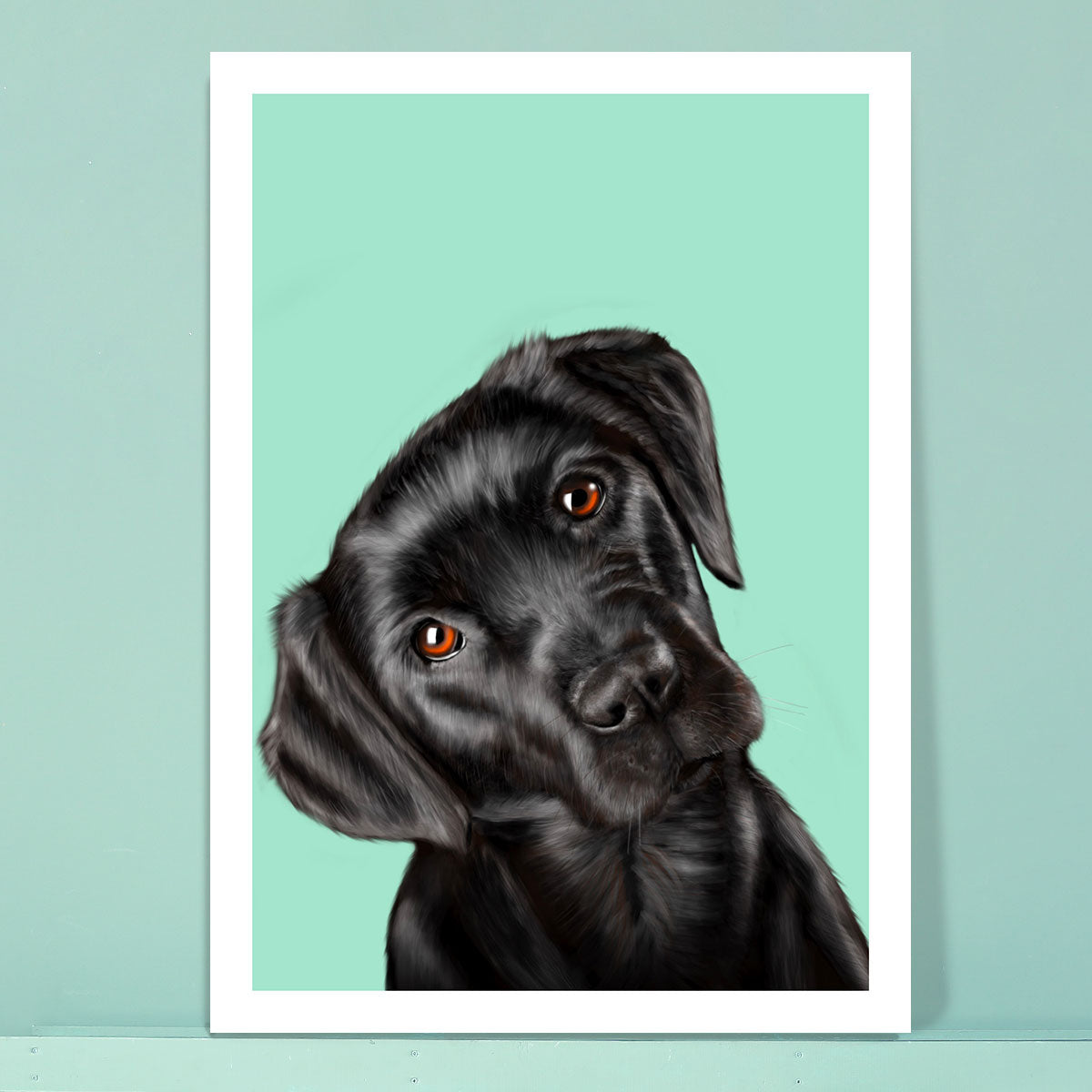 Black Labrador Card