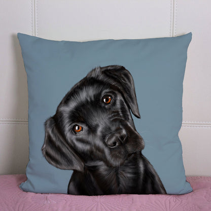 Black Labrador Cushion