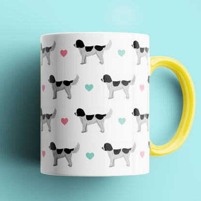 Black and White Cockapoos and Hearts Patterned Mug
