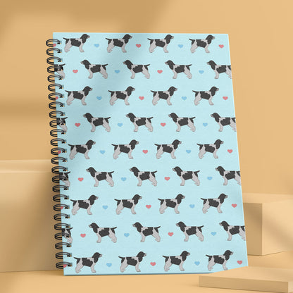 Blue Roan Cocker Spaniels and Hearts Patterned Notebook