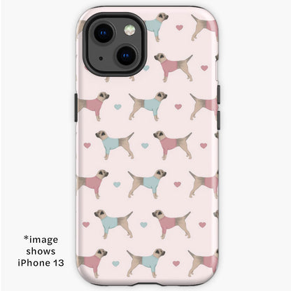 Border Terriers and Hearts iPhone Tough Case
