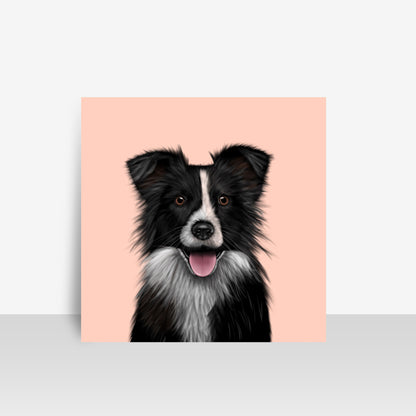 Border Collie Art Board