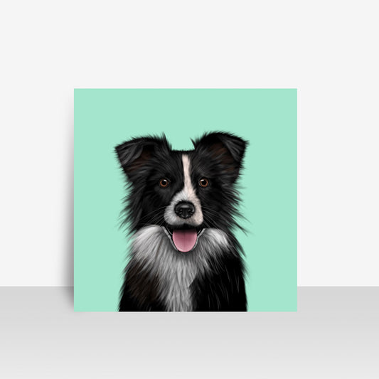 Border Collie Art Board
