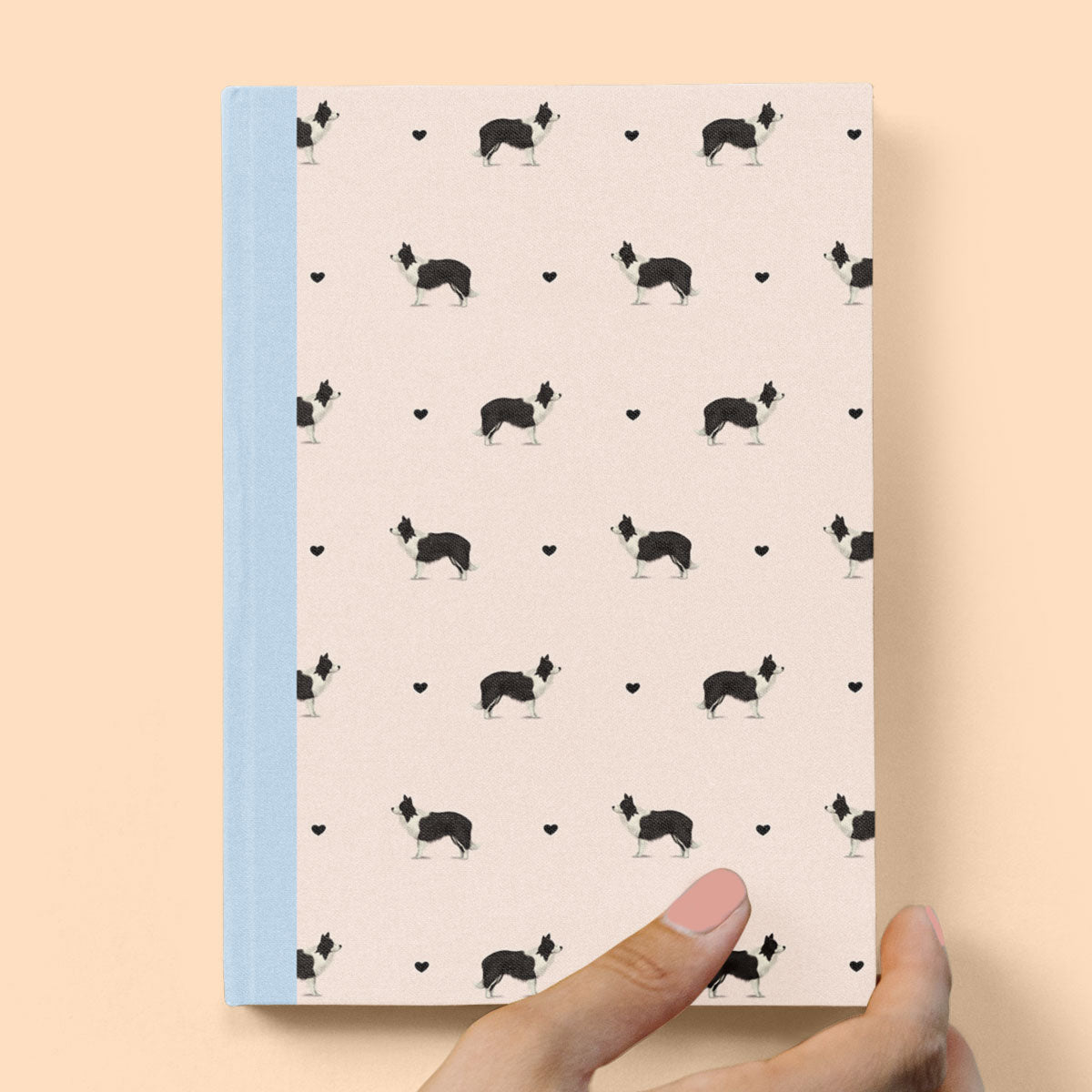 Border Collies and Hearts Hardcover Journal